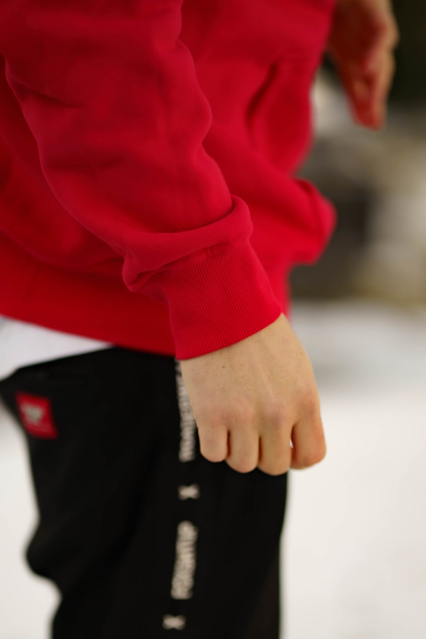Onroaders Hoodie Embossed Logo Red