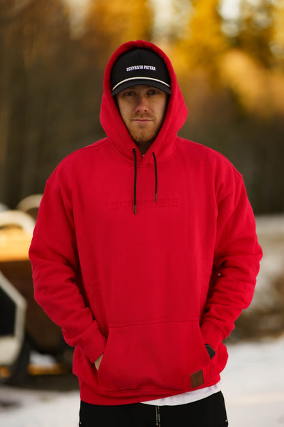 Onroaders Hoodie Embossed Logo Red