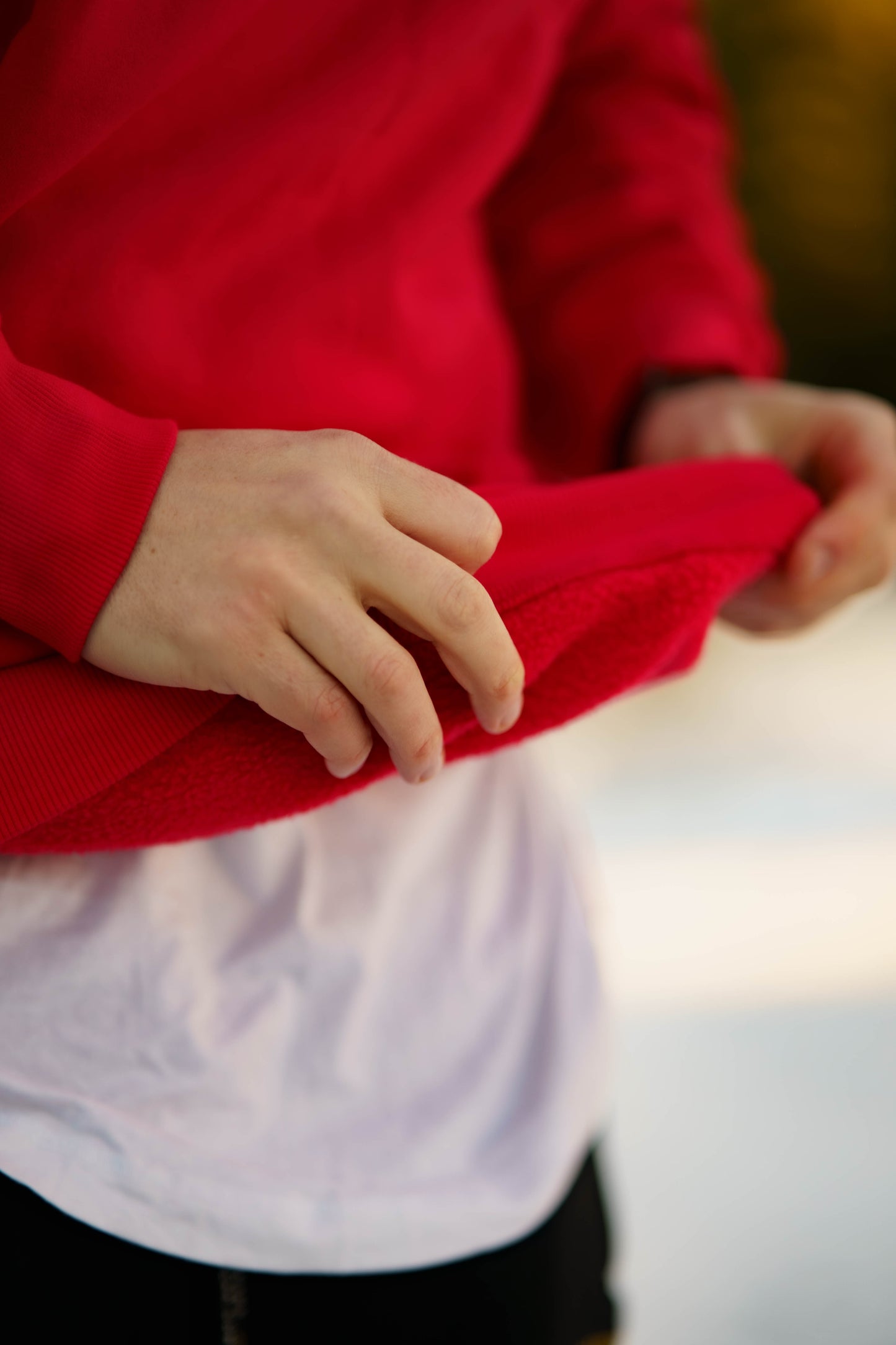 Onroaders Hoodie Embossed Logo Red