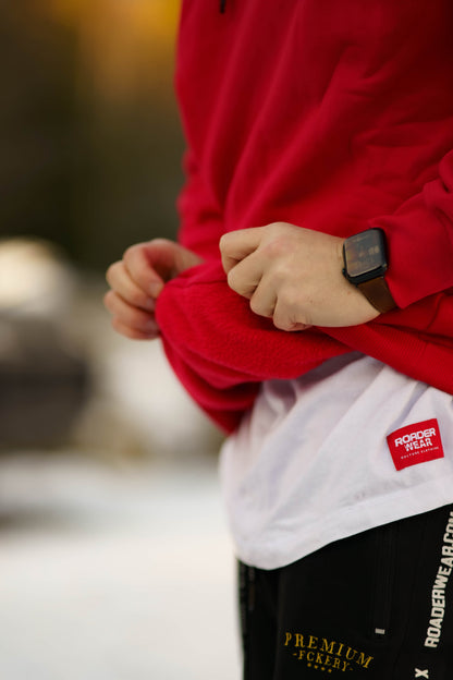 Onroaders Hoodie Embossed Logo Red