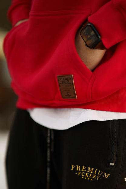 Onroaders Hoodie Embossed Logo Red
