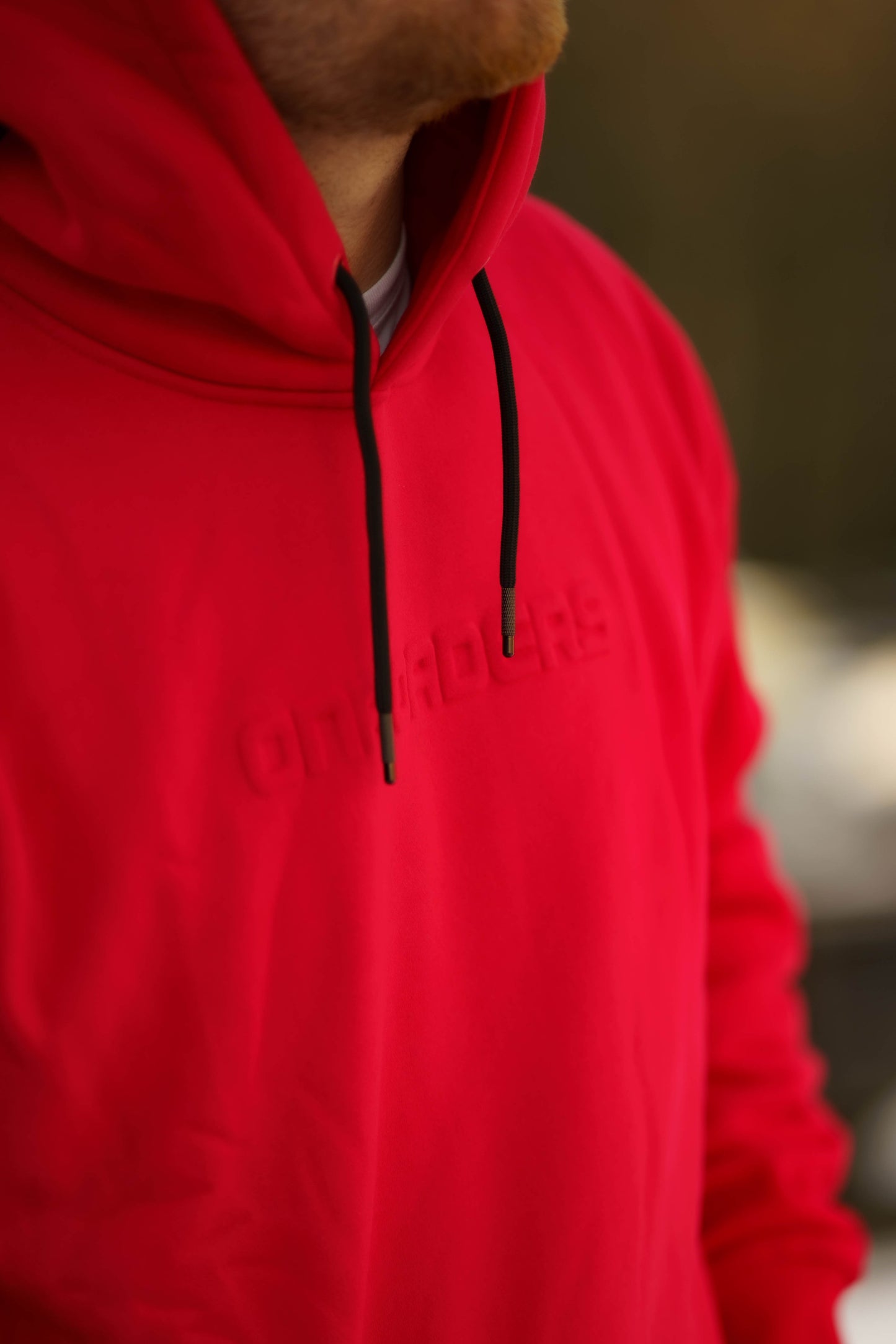 Onroaders Hoodie Embossed Logo Red