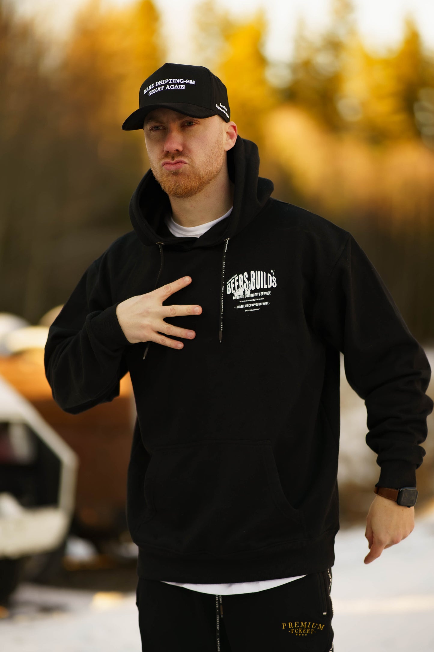 ONROADERS PODCAST BEERS N BUILDS BLACK HOODIE