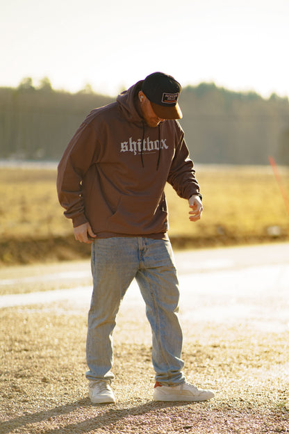 “Shitbox” Hoodie – Mocha / Vit