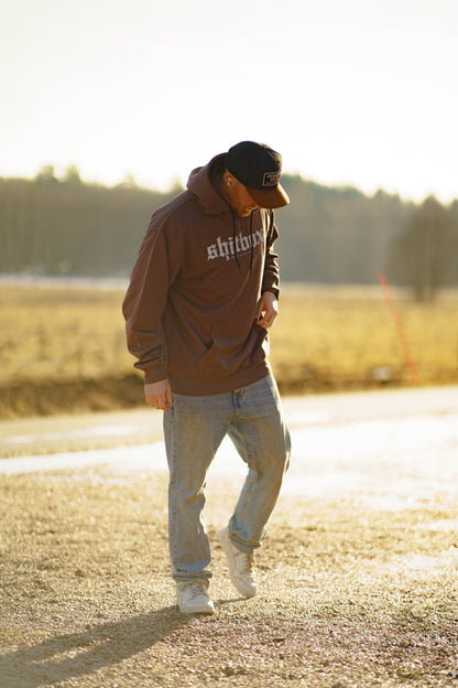 “Shitbox” Hoodie – Mocha / Vit
