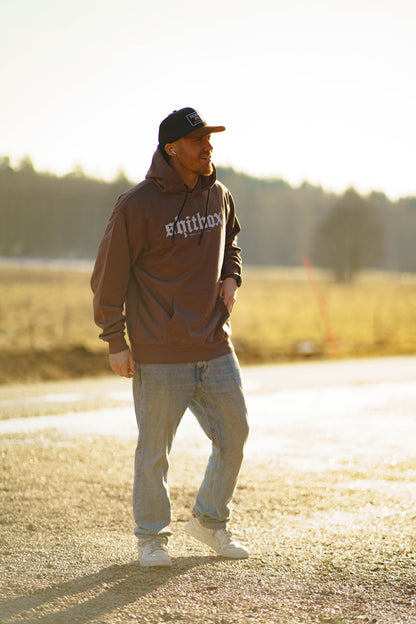 “Shitbox” Hoodie – Mocha / Vit