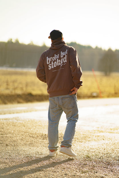 “Shitbox” Hoodie – Mocha / Vit