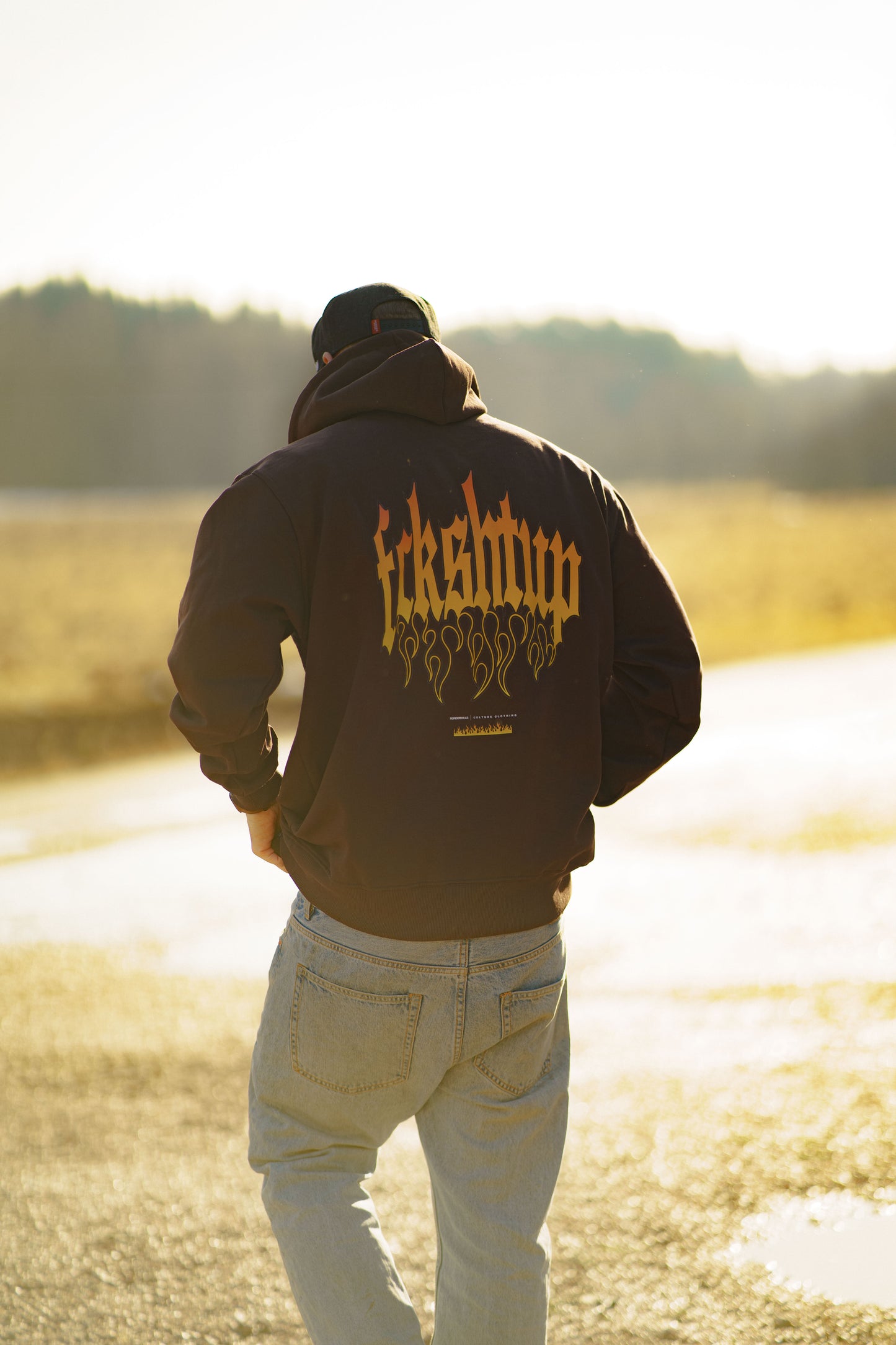 Fckshtup Flames Hoodie – Brun / Brown