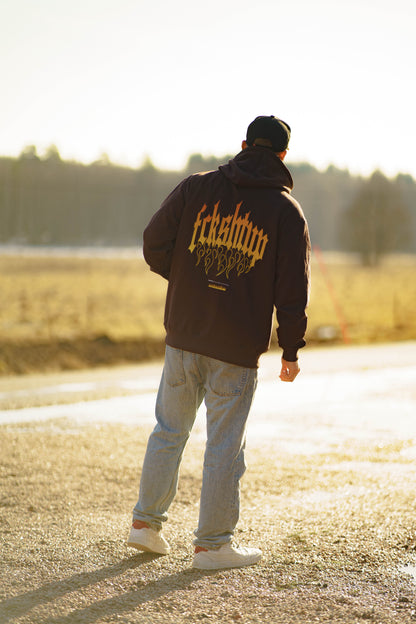 Fckshtup Flames Hoodie – Brun / Brown