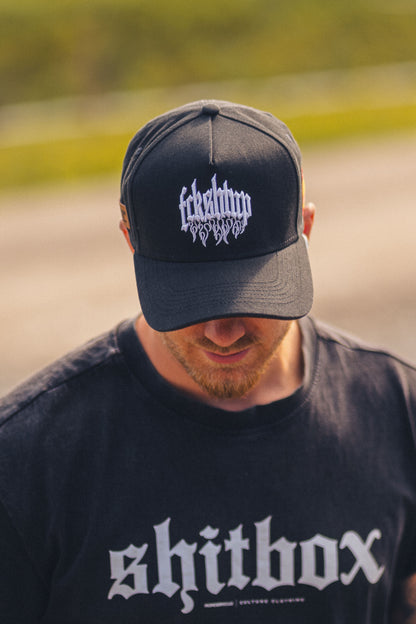 Fckshtup Flames Grey Baseball Cap / Keps 5-panel
