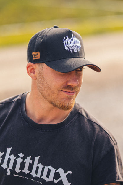 Fckshtup Flames Grey Baseball Cap / Keps 5-panel