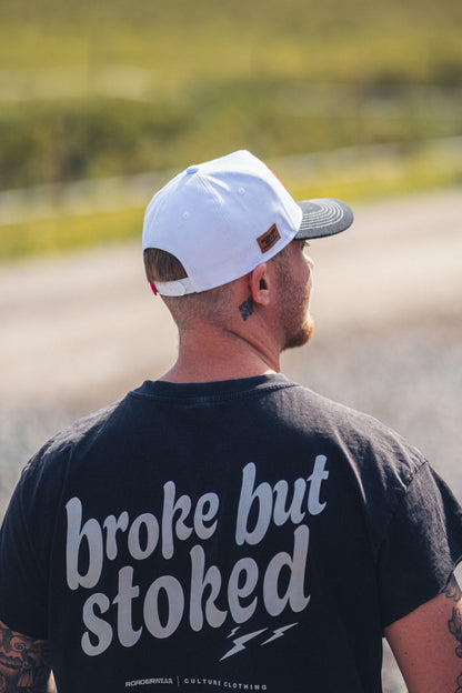 Fckshtup Flames White / Black Baseball Cap / Keps 5-panel
