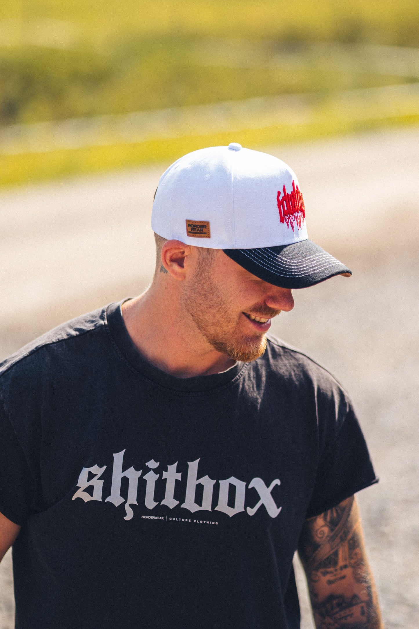 Fckshtup Flames White / Black Baseball Cap / Keps 5-panel