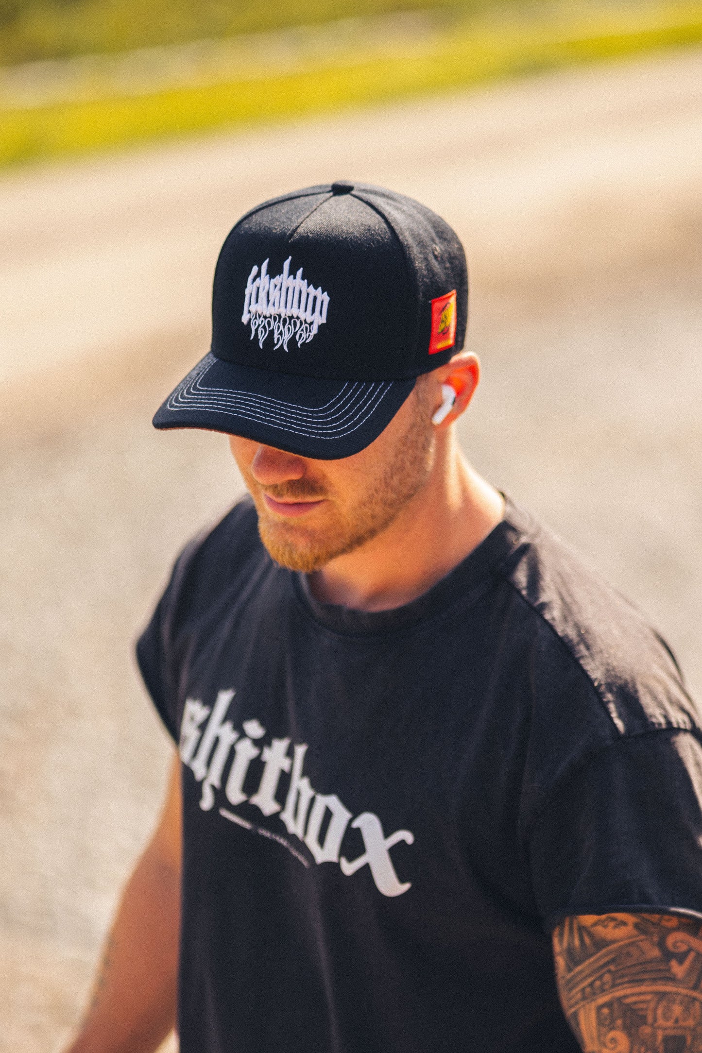 Fckshtup Flames Black Baseball Cap / Keps 5-panel