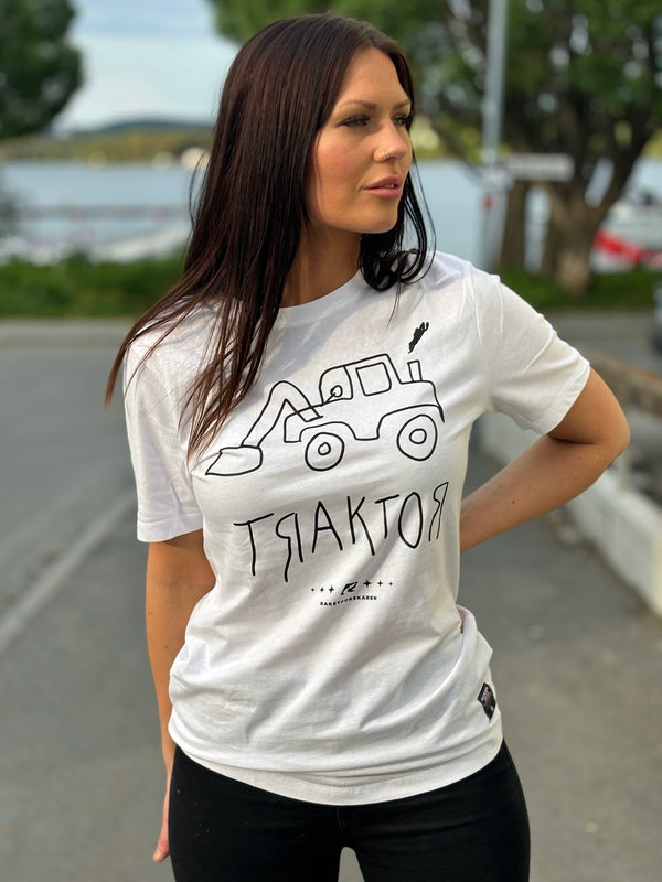 Raketforskaren - Traktor - Vit T-shirt