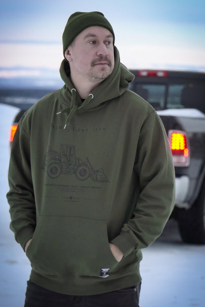 Raketforskaren - Hjullastare - Grön Hoodie