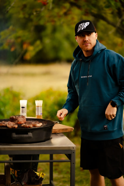 Schyssta Pattar Limited Hoodie - Petroleum Blå