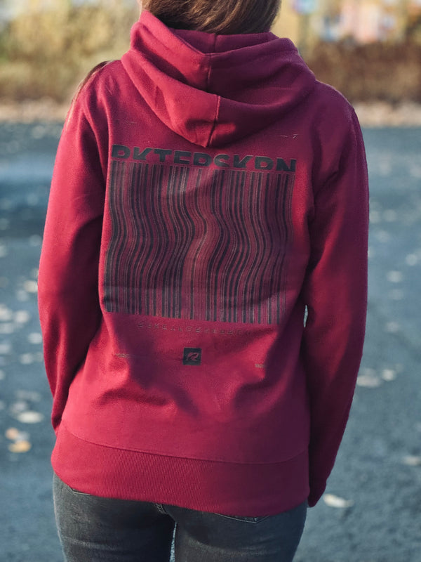 Raketforskaren - Tunga Stenar - Vinröd Hoodie