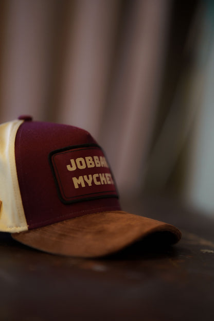 Jobbar. Mycket. Burgundy / Beige Snapback / Keps - Roaderwear