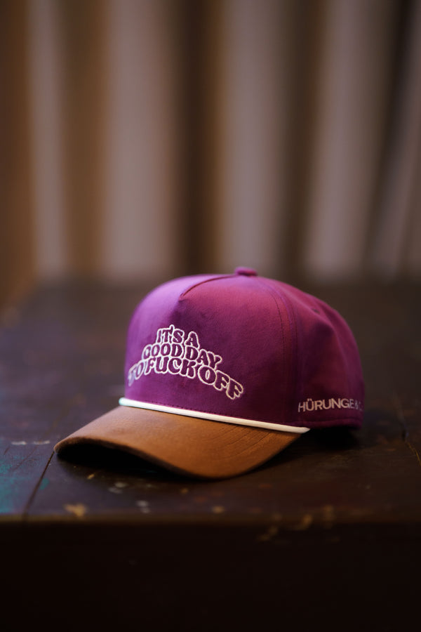 Its a Good day to f*ck off!  Plum/purple/Brown Baseball Keps 5-panel