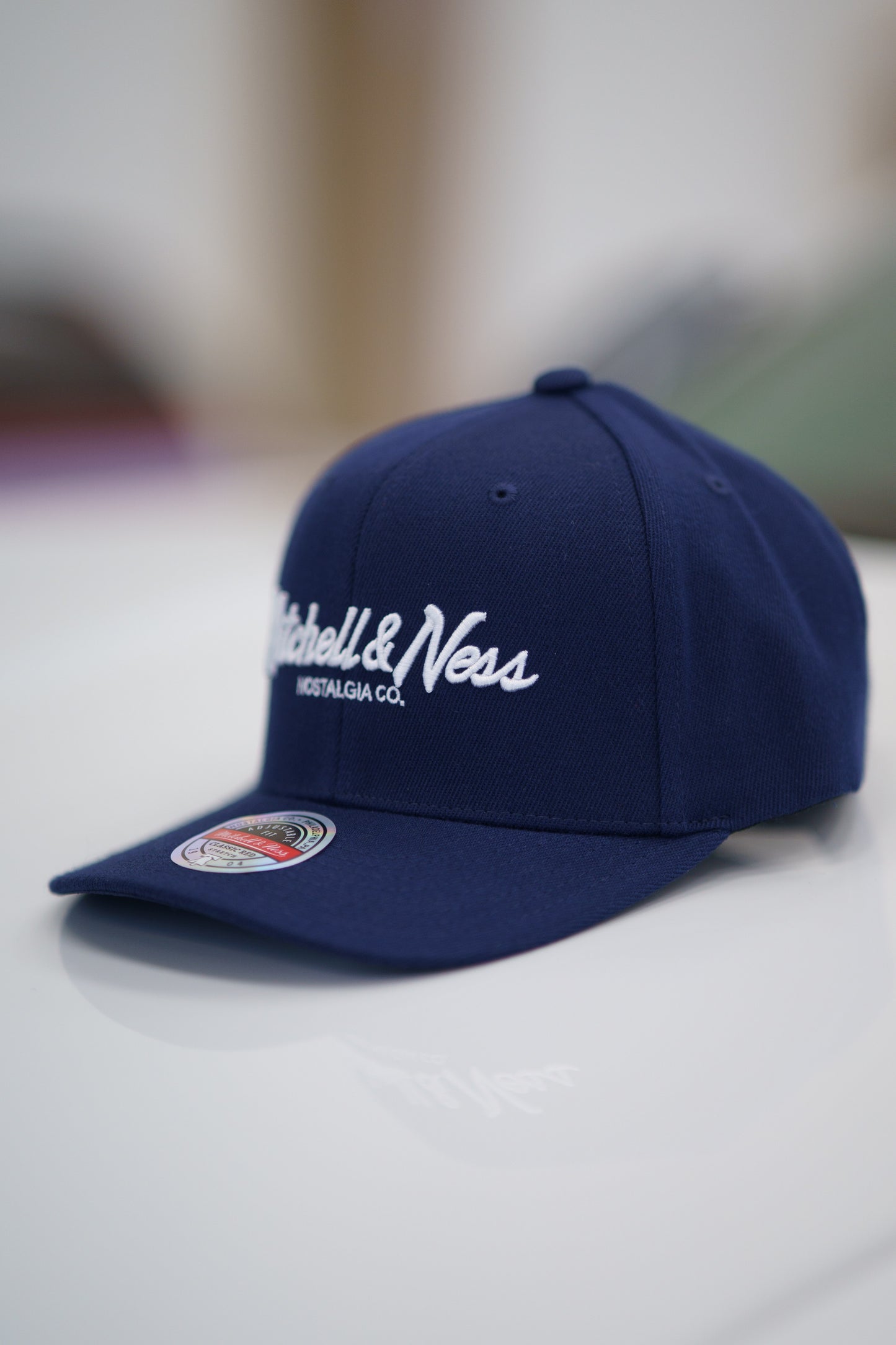 Mitchell & Ness Keps - Own Brand Pinscript Navy/White Red Classic