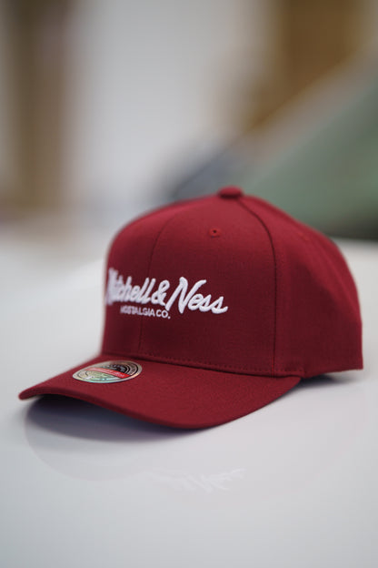 Mitchell & Ness Keps - Own Brand Pinscript Burgundy/White Red Classic