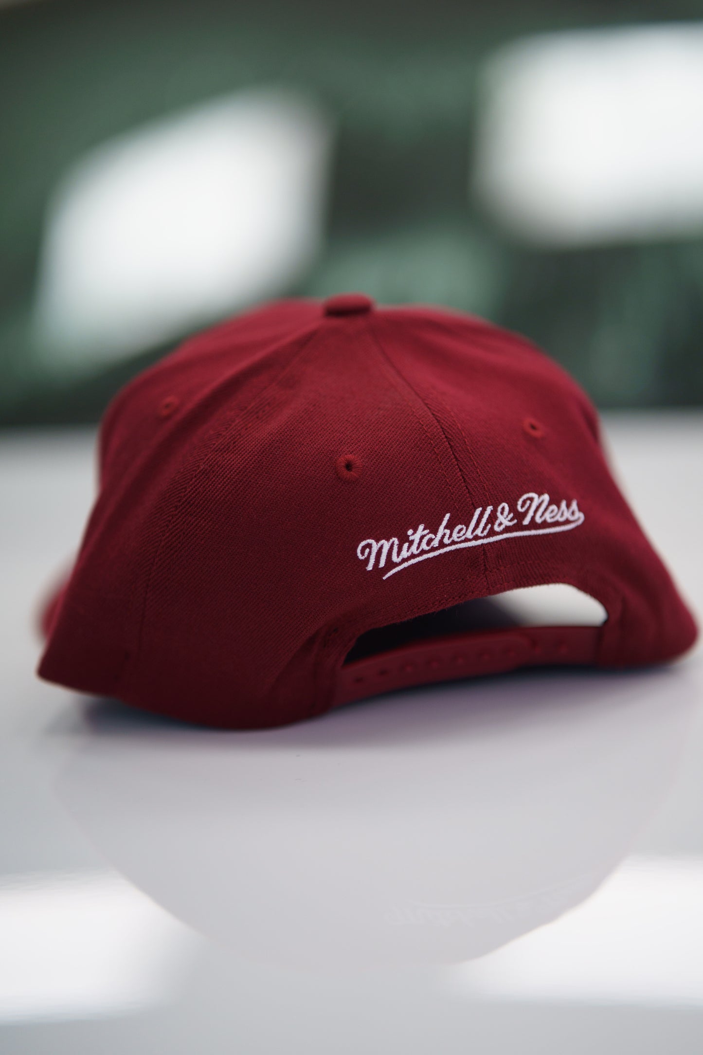 Mitchell & Ness Keps - Own Brand Pinscript Burgundy/White Red Classic