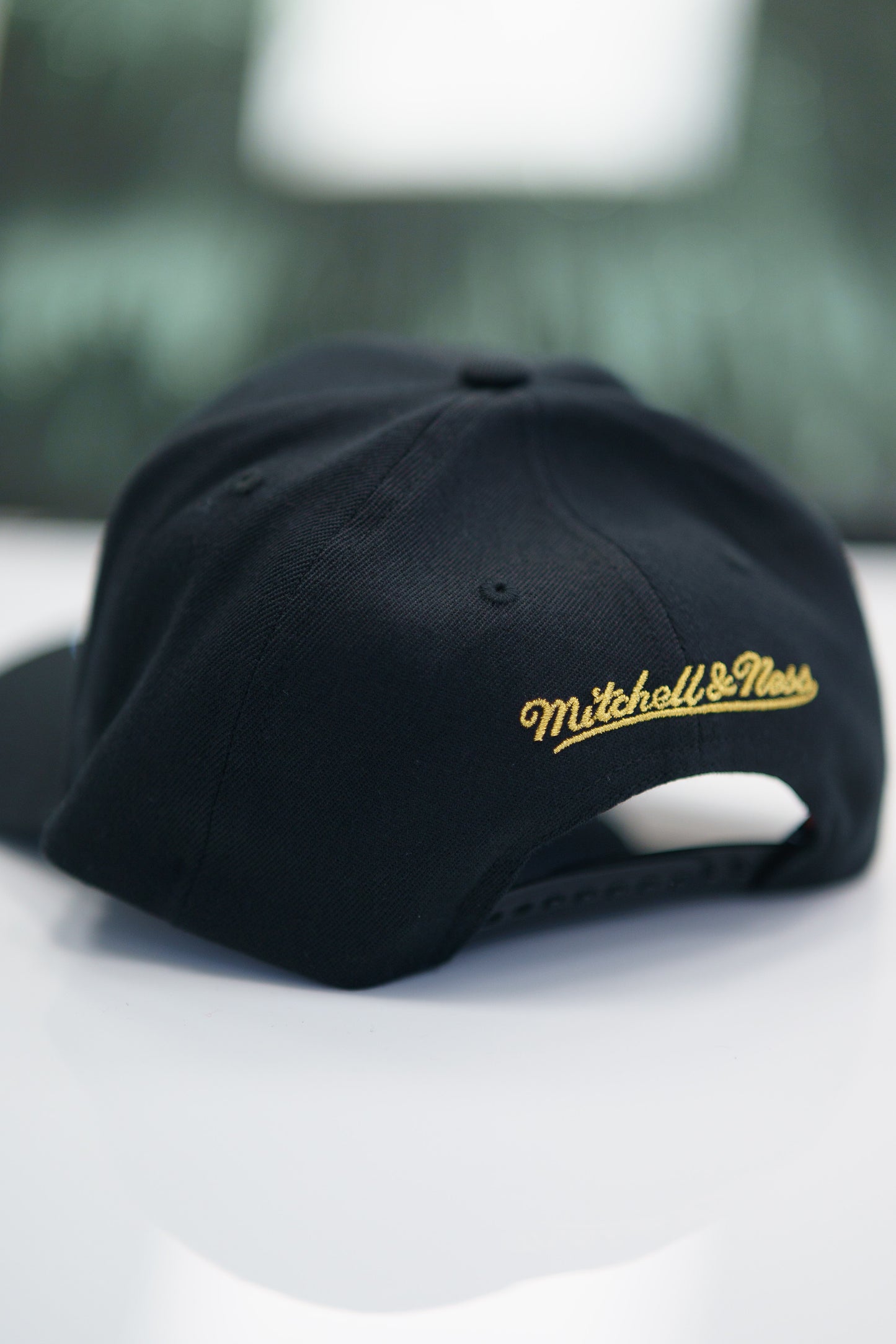 Mitchell & Ness Keps - Own Brand Pinscript Black/Gold Red Classic
