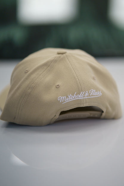 Mitchell & Ness Keps - Own Brand Pinscript Khaki/White Red Classic
