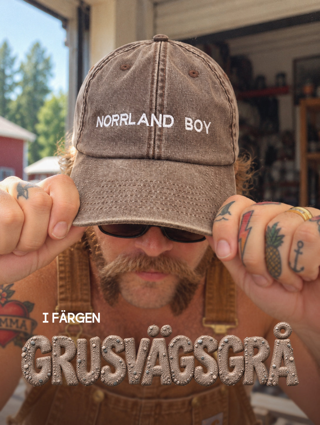 Rivstart NORRLAND BOY Dad Cap - GRUSVÄGSGRÅ
