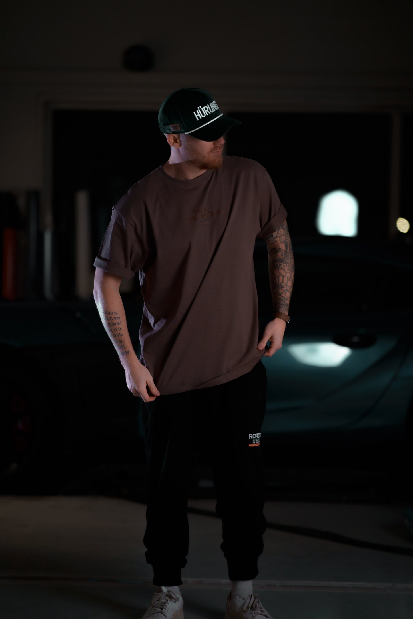 The Roaderwear Classic Patch Tee / T-shirt - Brown / Brun