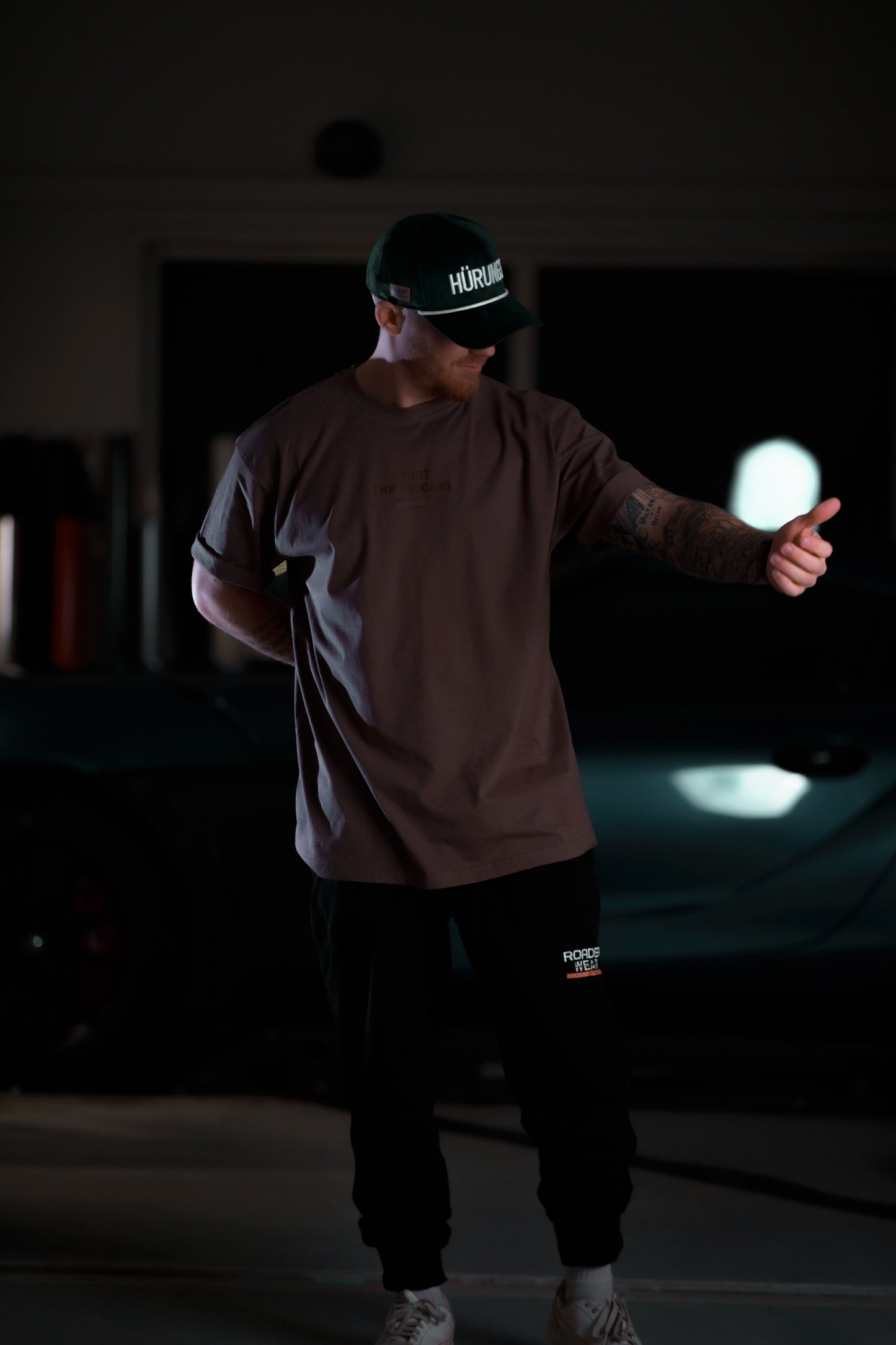 The Roaderwear Classic Patch Tee / T-shirt - Brown / Brun