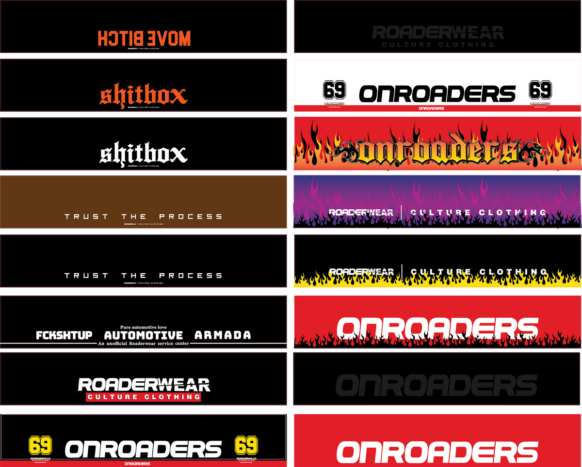 Window Streamers Roaderwear | Onroaders | FCKSHTUP