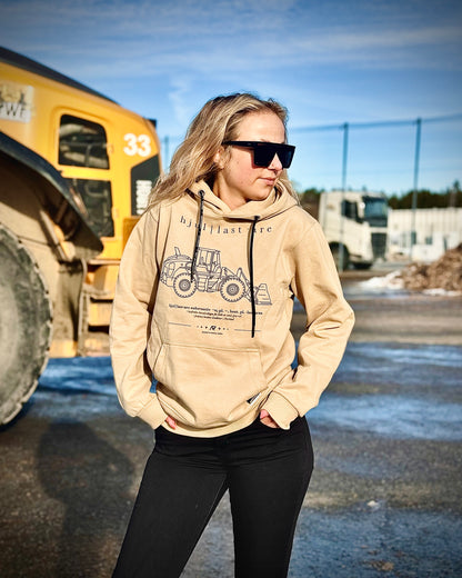 Raketforskaren - Hjullastare - Beige Hoodie