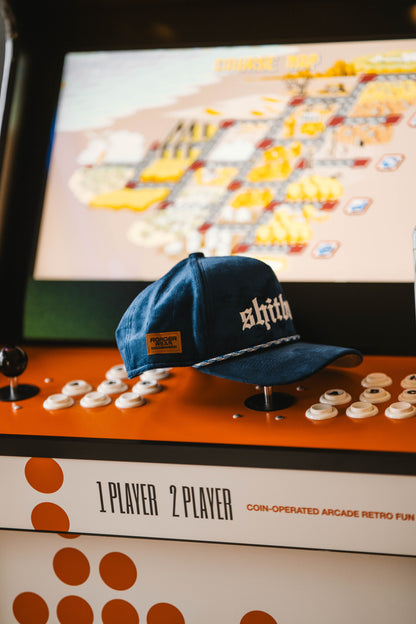 Roaderwear 5-panel keps – Shitbox Midnight Drift (Navy/White Rope)