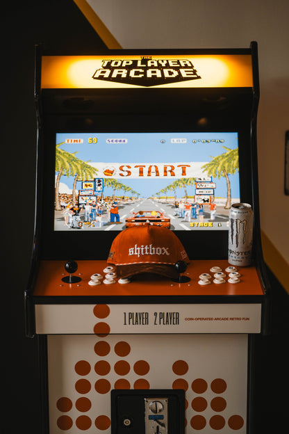 Roaderwear 5-panel keps – Shitbox Rust Revival (Red/Brown Checker)