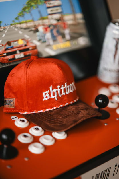 Roaderwear 5-panel keps – Shitbox Rust Revival (Red/Brown Checker)