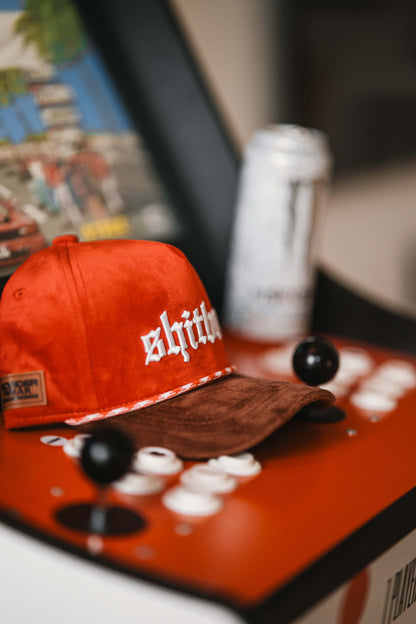 Roaderwear 5-panel keps – Shitbox Rust Revival (Red/Brown Checker)