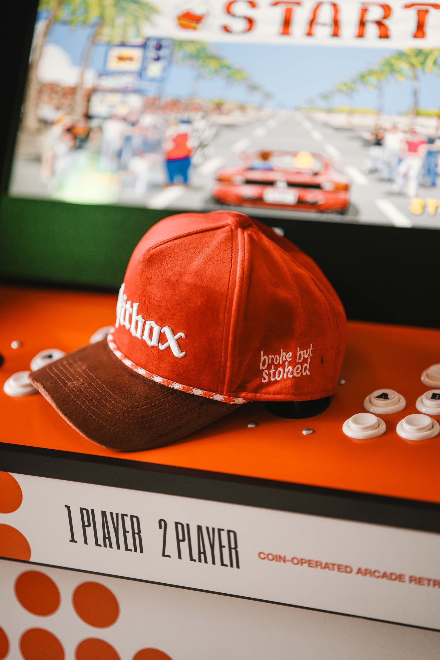 Roaderwear 5-panel keps – Shitbox Rust Revival (Red/Brown Checker)