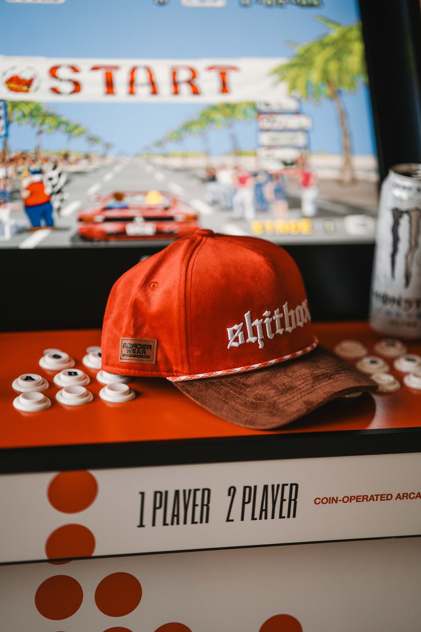 Roaderwear 5-panel keps – Shitbox Rust Revival (Red/Brown Checker)