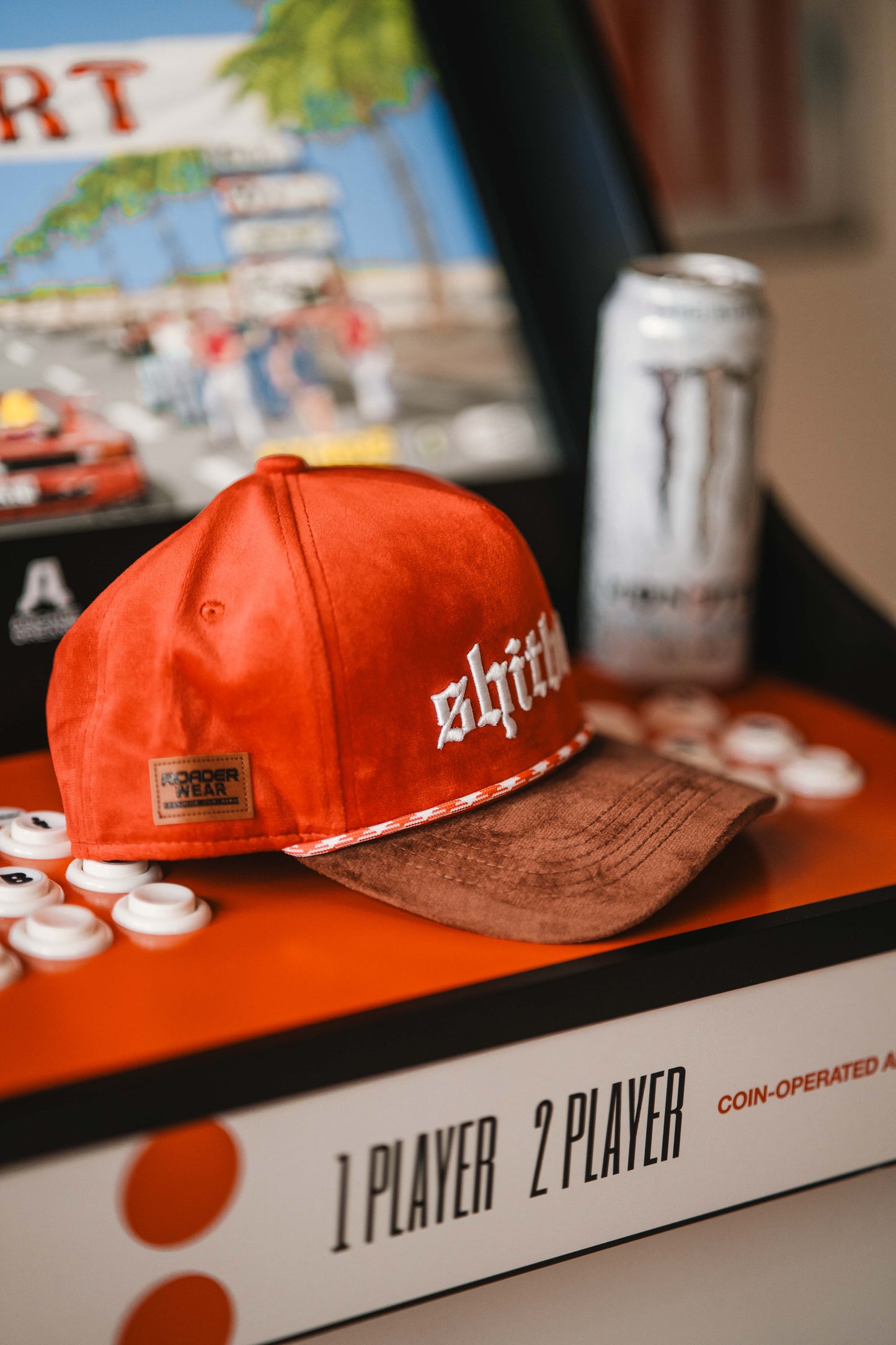 Roaderwear 5-panel keps – Shitbox Rust Revival (Red/Brown Checker)