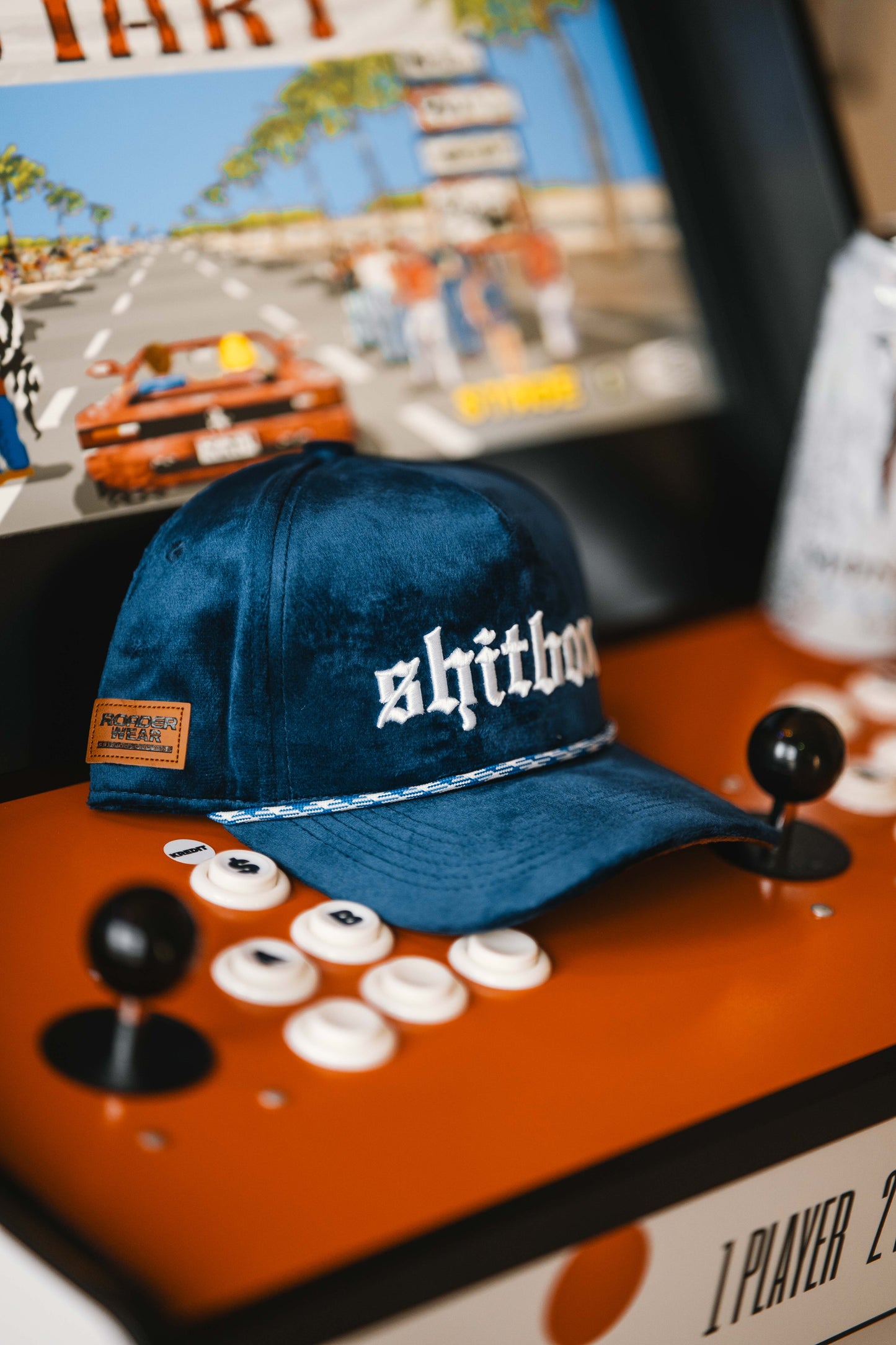 Roaderwear 5-panel keps – Shitbox Midnight Drift (Navy/White Rope)