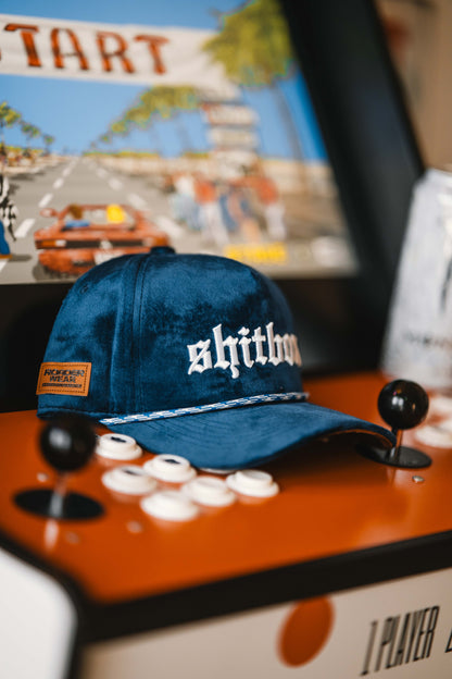 Roaderwear 5-panel keps – Shitbox Midnight Drift (Navy/White Rope)