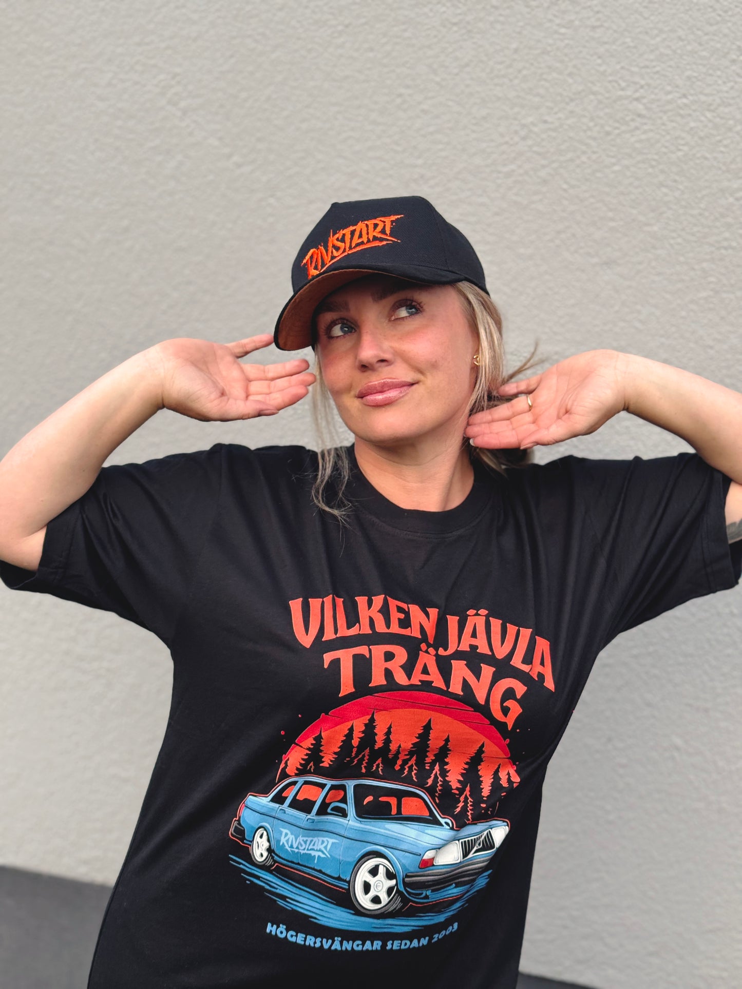 Rivstart "VILKEN JÄVLA TRÄNG" Svart T-Shirt