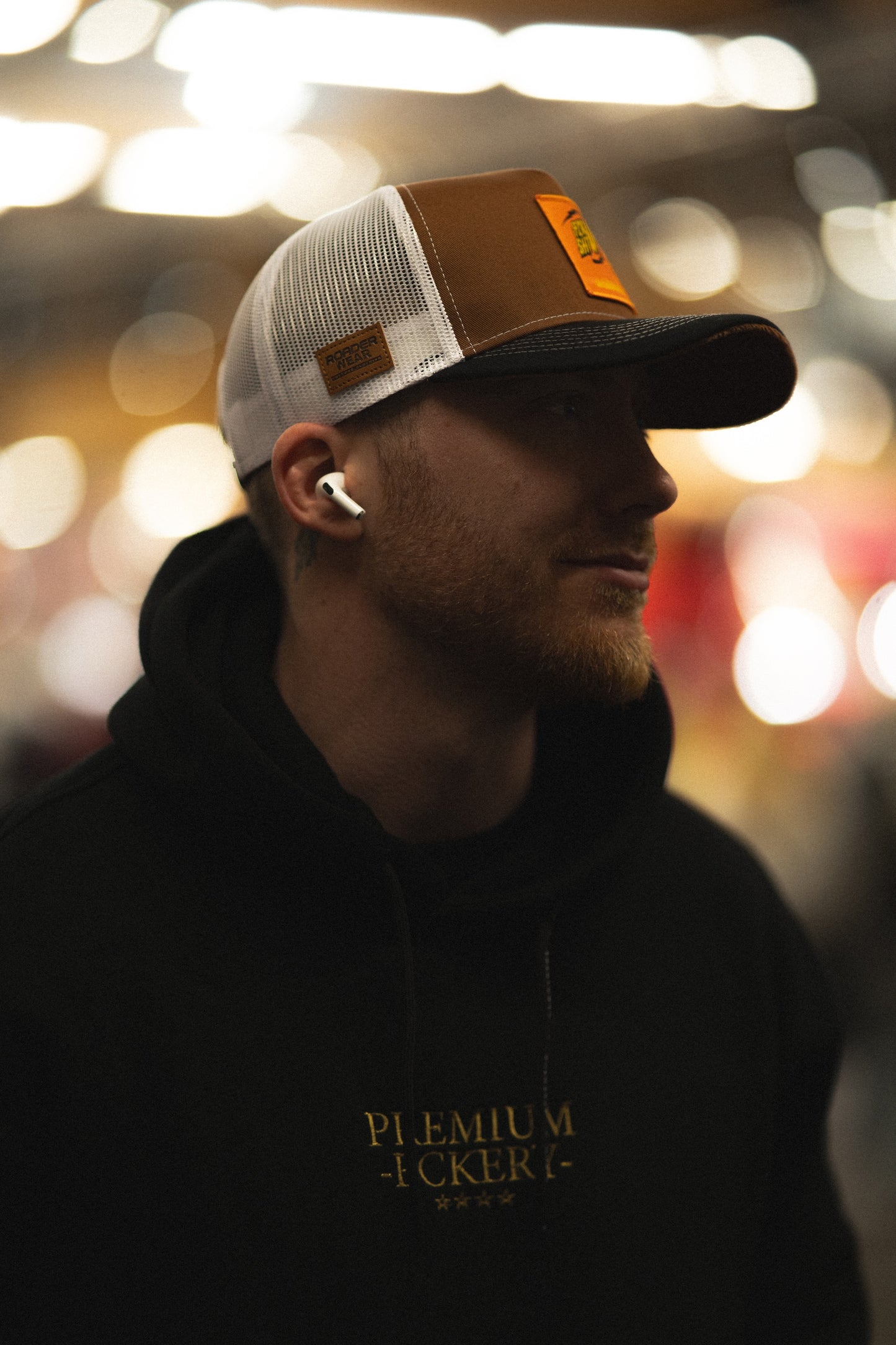 Fckshtup Patch Brown/White Trucker Baseball Cap / Keps 5-panel