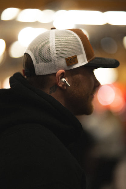 Fckshtup Patch Brown/White Trucker Baseball Cap / Keps 5-panel