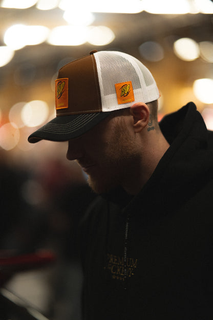 Fckshtup Patch Brown/White Trucker Baseball Cap / Keps 5-panel