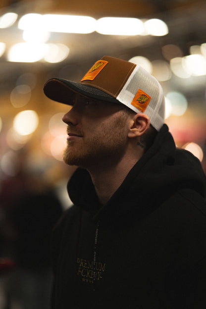 Fckshtup Patch Brown/White Trucker Baseball Cap / Keps 5-panel