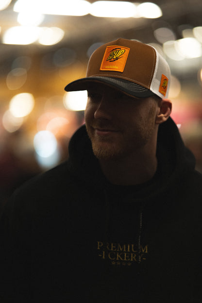 Fckshtup Patch Brown/White Trucker Baseball Cap / Keps 5-panel