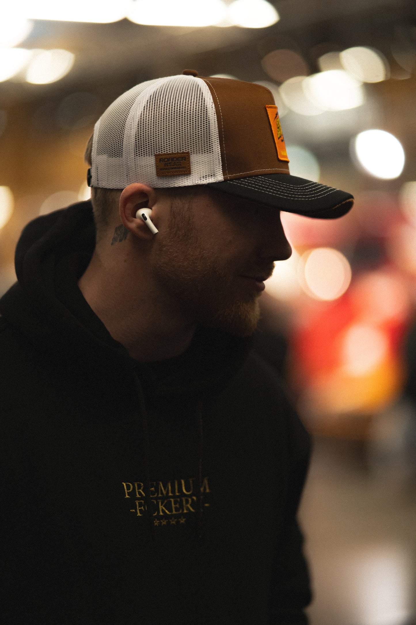 Fckshtup Patch Brown/White Trucker Baseball Cap / Keps 5-panel